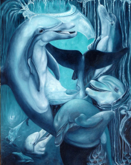 lydia chatys, artiste peintre: la légende de cascade aquatique 
