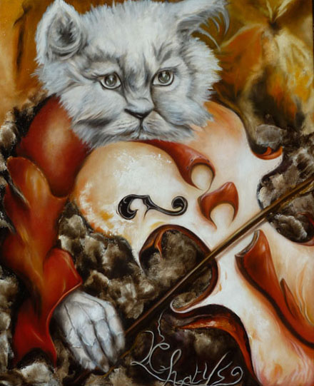 Lydia Chatys : artiste peintre, du chat ganté